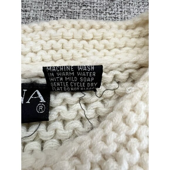 Vtg UNO & UNA Knit Sweater Sz L Colorful Cable Twist 80s 90s Indie Hipster Retro - Picture 8 of 10